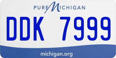 MI license plate DDK7999