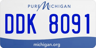 MI license plate DDK8091