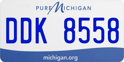 MI license plate DDK8558