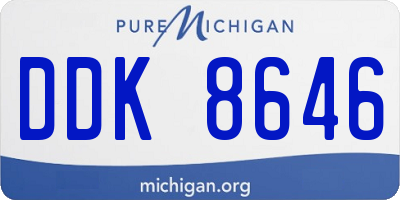 MI license plate DDK8646