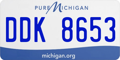 MI license plate DDK8653