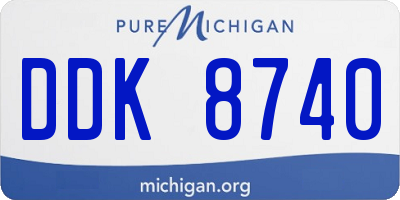 MI license plate DDK8740