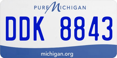 MI license plate DDK8843