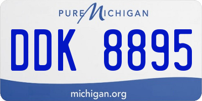 MI license plate DDK8895