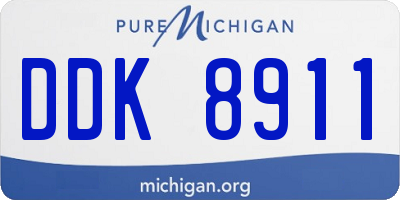 MI license plate DDK8911
