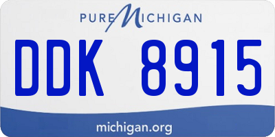 MI license plate DDK8915