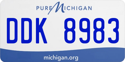 MI license plate DDK8983