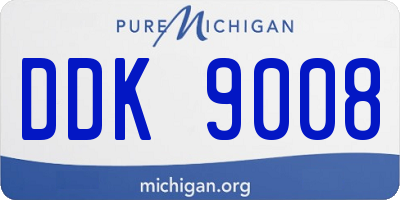 MI license plate DDK9008