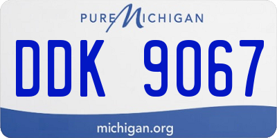 MI license plate DDK9067