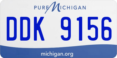 MI license plate DDK9156