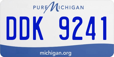 MI license plate DDK9241