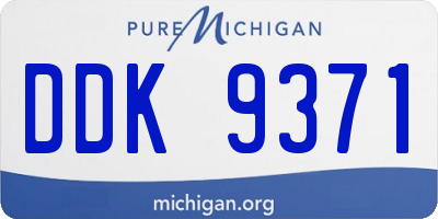 MI license plate DDK9371