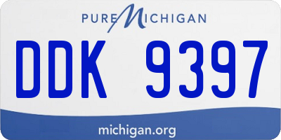 MI license plate DDK9397
