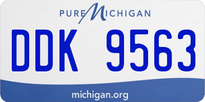 MI license plate DDK9563