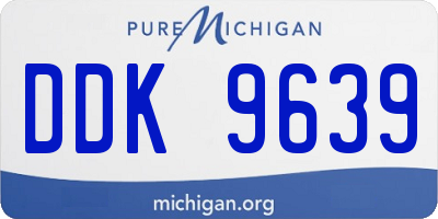 MI license plate DDK9639