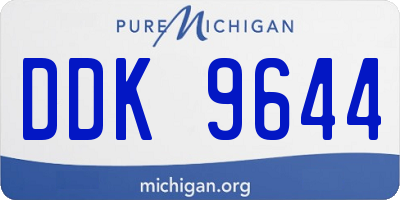 MI license plate DDK9644