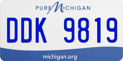 MI license plate DDK9819