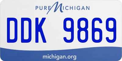 MI license plate DDK9869