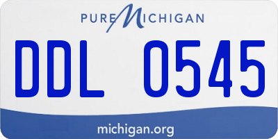 MI license plate DDL0545