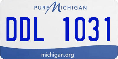 MI license plate DDL1031