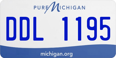 MI license plate DDL1195