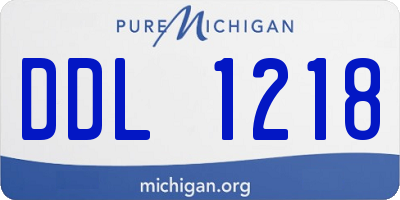 MI license plate DDL1218
