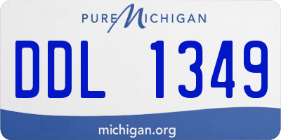 MI license plate DDL1349