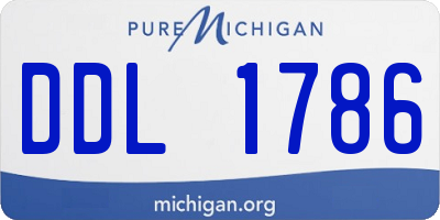 MI license plate DDL1786