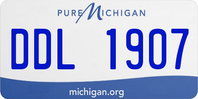 MI license plate DDL1907