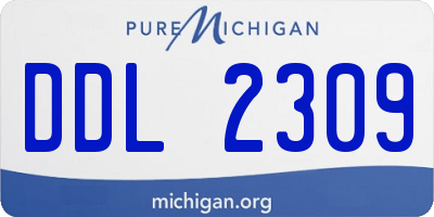 MI license plate DDL2309