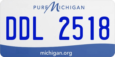 MI license plate DDL2518