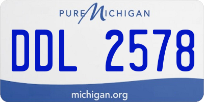 MI license plate DDL2578