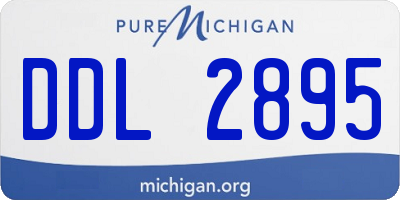 MI license plate DDL2895