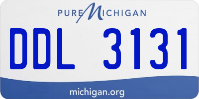 MI license plate DDL3131