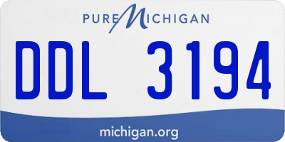 MI license plate DDL3194