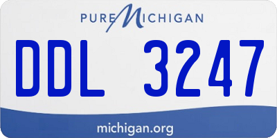 MI license plate DDL3247