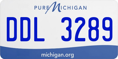 MI license plate DDL3289