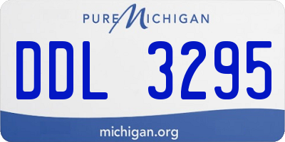 MI license plate DDL3295