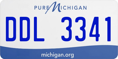 MI license plate DDL3341