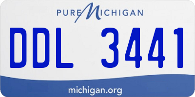 MI license plate DDL3441