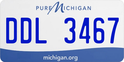 MI license plate DDL3467