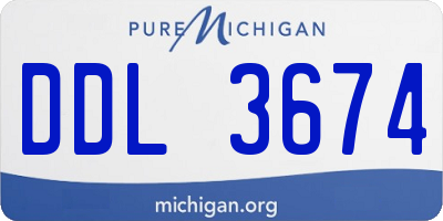MI license plate DDL3674