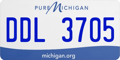 MI license plate DDL3705