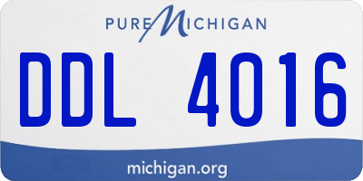 MI license plate DDL4016