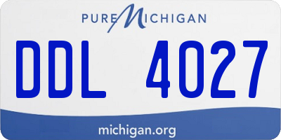 MI license plate DDL4027