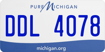 MI license plate DDL4078