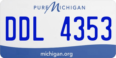 MI license plate DDL4353