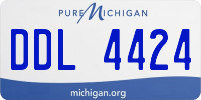 MI license plate DDL4424
