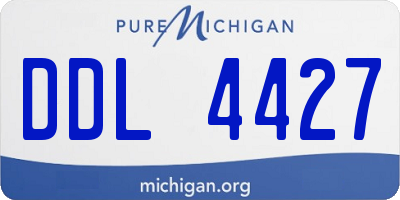 MI license plate DDL4427
