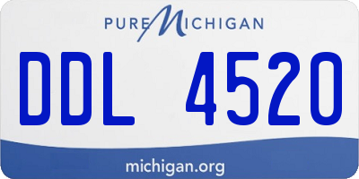 MI license plate DDL4520